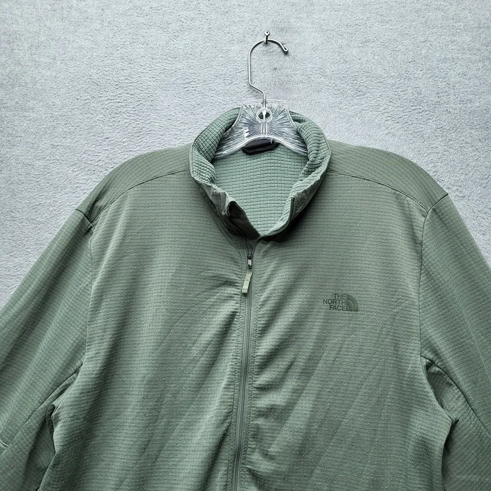 The North Face Men Jacket M Green Activewear Gorpcore Logo Zipper Long Sleeve